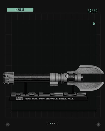 Darth Malgus Lightsaber Star Wars themed 3D Sculpture by SW3D