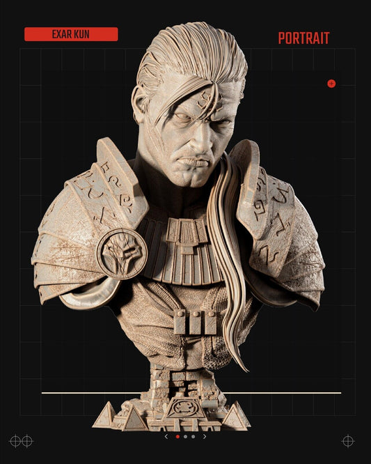 Exar Kun Star Wars themed 3D Bust Sculpture by SW3D