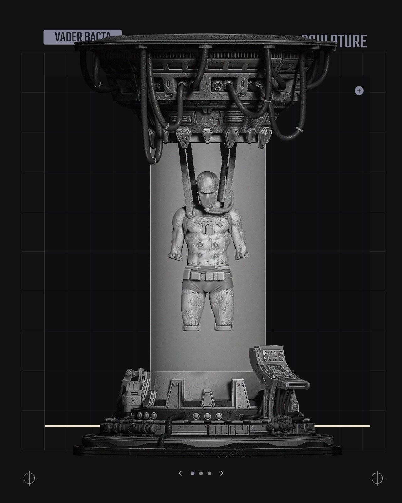 Darth Vader in bacta Star Wars themed 3D Figure / Diorama / Sculpture by SW3D