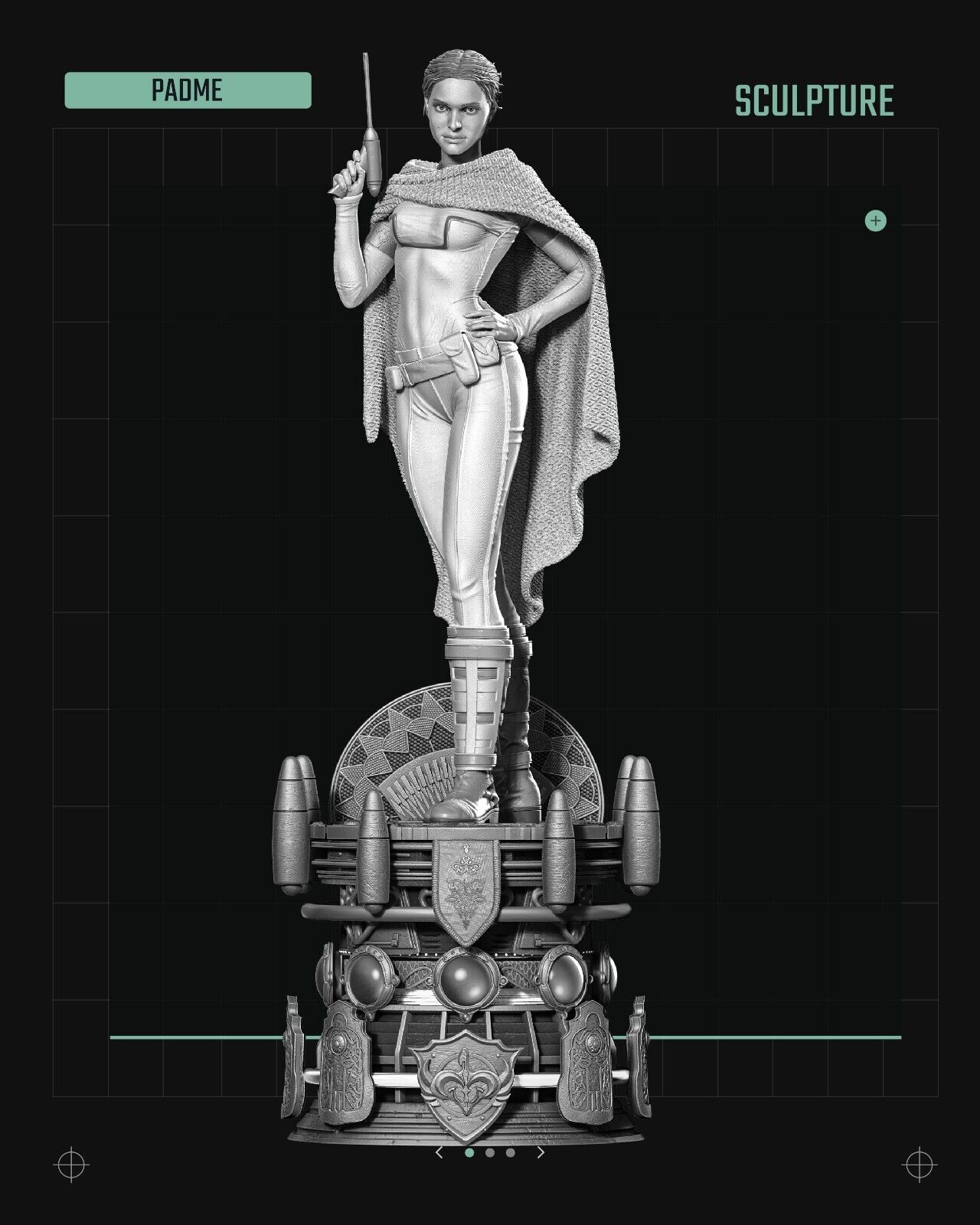 Padme Star Wars themed 3D Figure / Diorama / Sculpture by SW3D