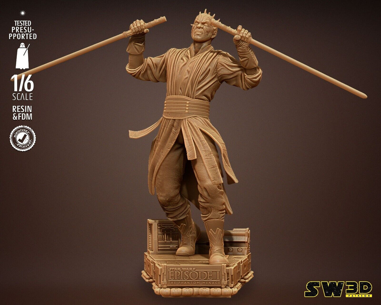Ep1 Darth Maul Star Wars themed 3D Figure / Diorama / Sculpture by SW3D