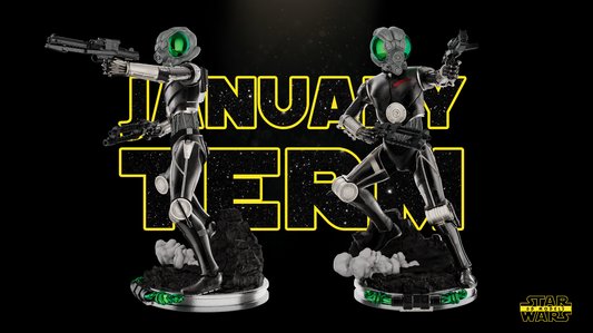 4-LOM Star Wars themed 3D Figure / Diorama / Sculpture by SW3D