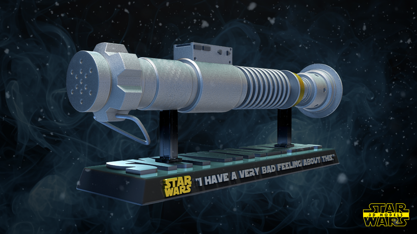 Luke Skywalker Lightsaber Star Wars themed 3D Sculpture by SW3D