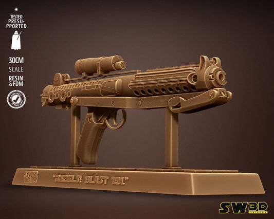 E-11 Blaster Star Wars themed 3D Sculpture by SW3D