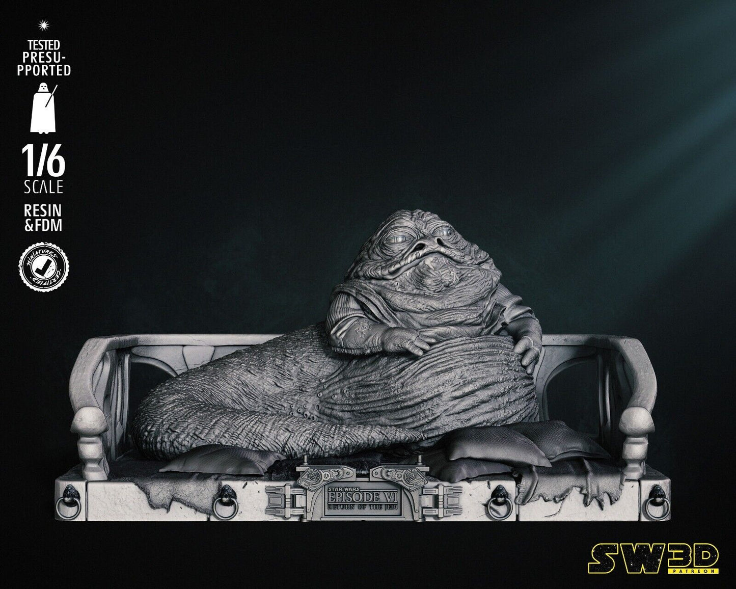EpVI Jabba the Hutt Star Wars themed 3D Figure / Diorama / Sculpture by SW3D