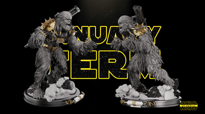 BLACK KRRSANTAN Star Wars themed 3D Figure / Diorama / Sculpture by SW3D