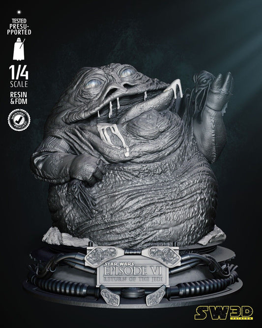 EpVI Jabba the Hutt Star Wars themed 3D Figure / Bust / Sculpture by SW3D