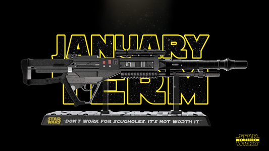 BLACK KRRSANTAN WOOKIE RIFLE Blaster Star Wars themed 3D Sculpture by SW3D