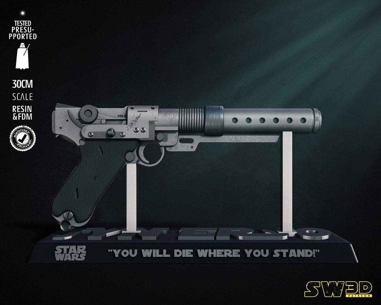 A-180 (Rogue One) Blaster Star Wars themed 3D Sculpture by SW3D