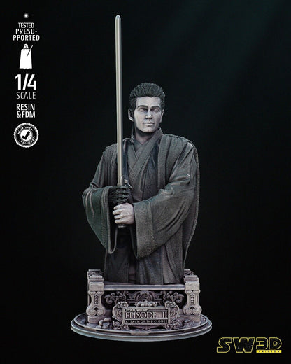 Ep2 Anakin Bust Star Wars themed 3D Figure / / Sculpture by SW3D