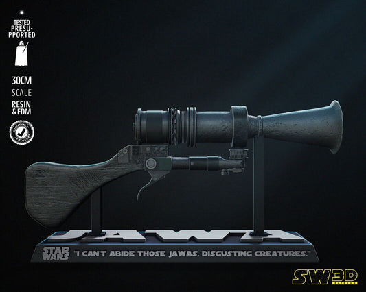 Jawa gun Blaster Star Wars themed 3D Sculpture by SW3D