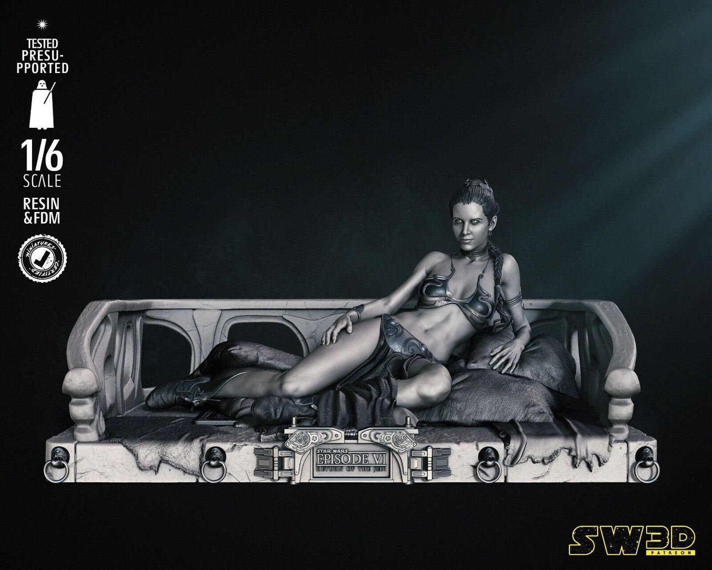 EpVI Leia Organa Star Wars themed 3D Figure / Diorama / Sculpture by SW3D