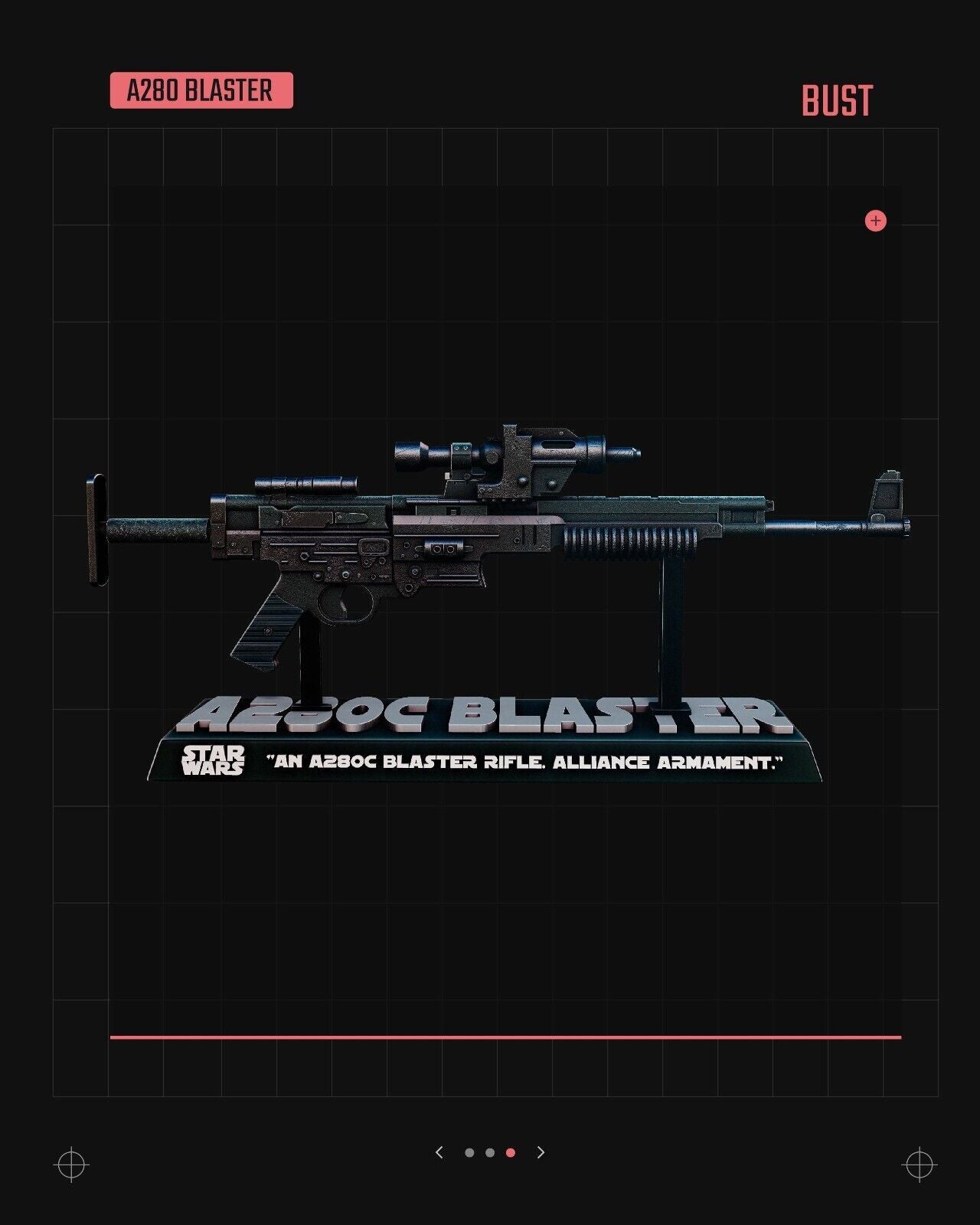 A280 Blaster Star Wars themed 3D Sculpture by SW3D