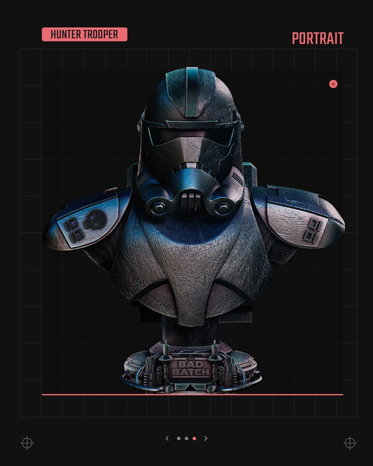 Bad Batch Hunter Trooper Portrait Star Wars themed 3D Bust / Sculpture by SW3D