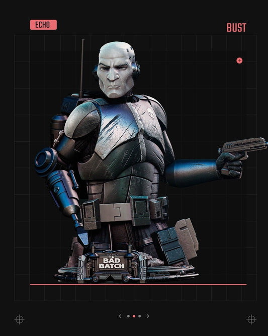 Bad Batch Echo Star Wars themed 3D Bust / Figure / Sculpture by SW3D
