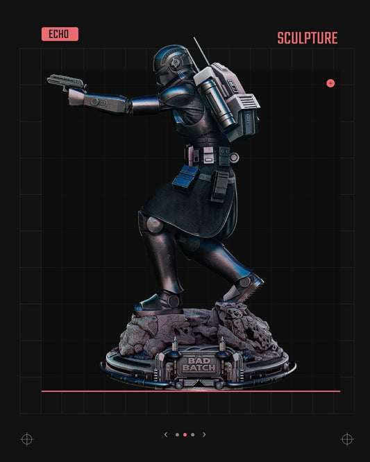 Bad Batch Echo Star Wars themed 3D Figure / Diorama / Sculpture by SW3D