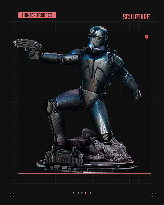 Bad Batch Hunter Trooper Star Wars themed 3D Figure / Diorama /Sculpture by SW3D
