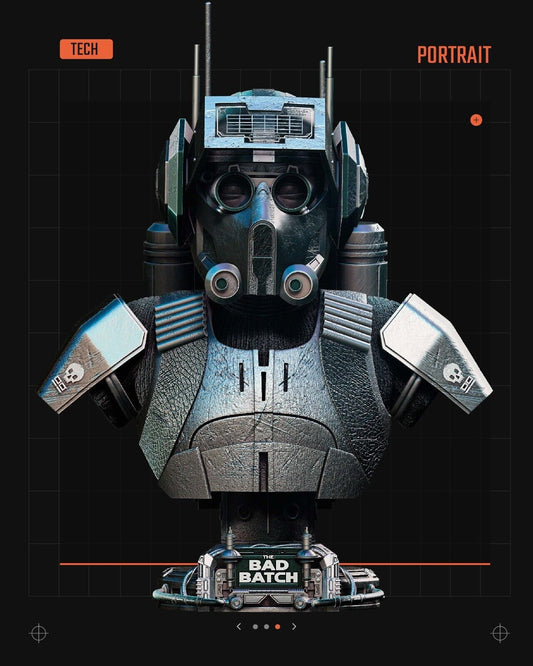 Bad Batch Tech portrait Star Wars themed 3D Bust / Figure / Sculpture by SW3D