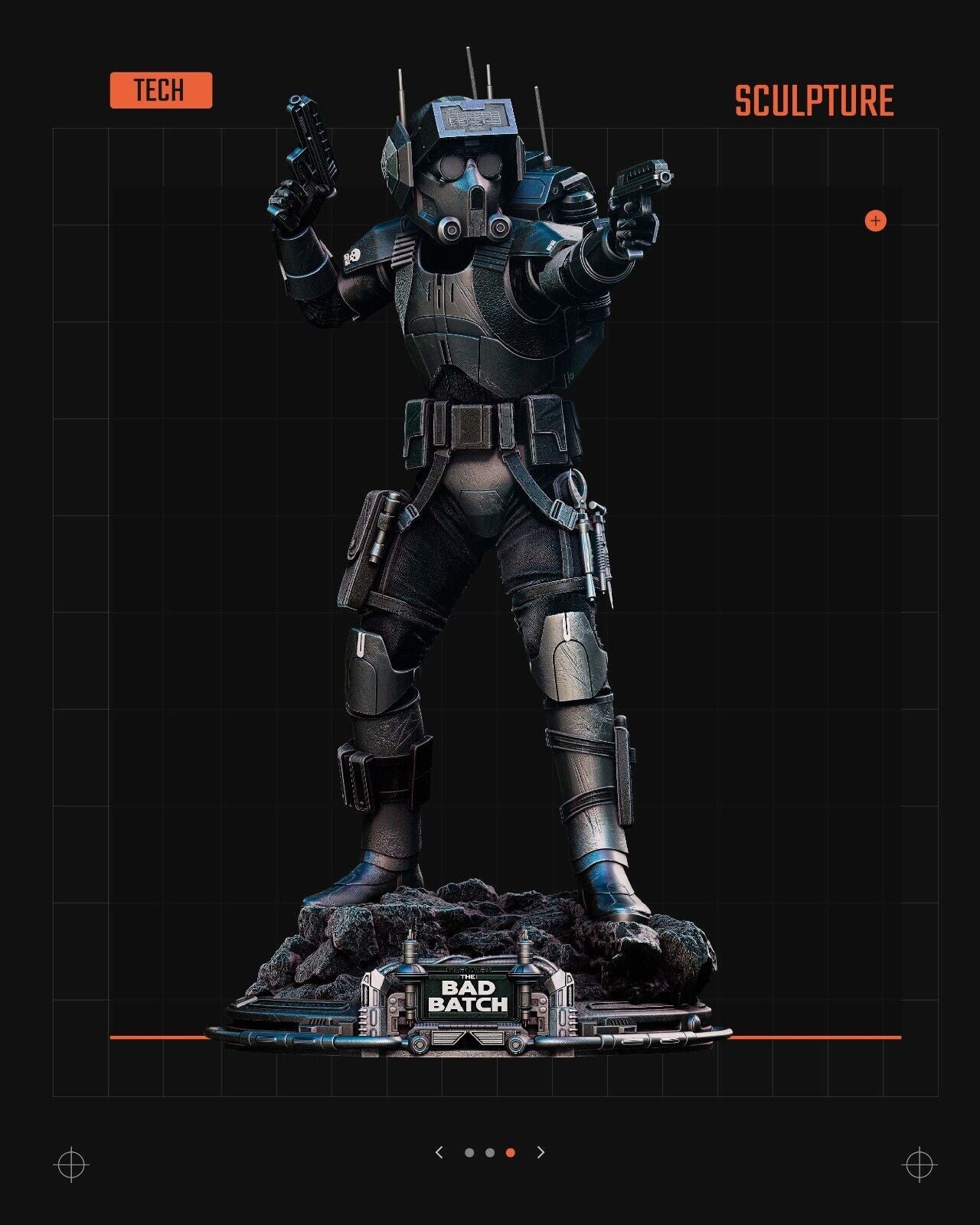 Bad Batch Tech Star Wars themed 3D Figure / Diorama / Sculpture by SW3D