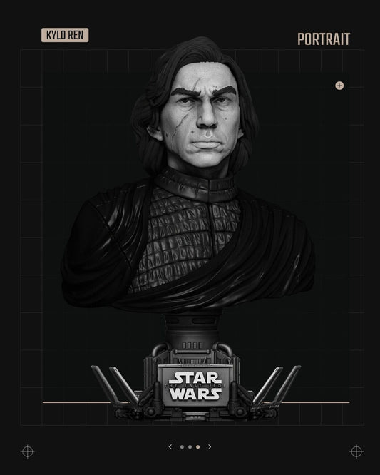 ReKylo Ren portrait Star Wars themed 3D Figure / Bust / Sculpture by SW3D