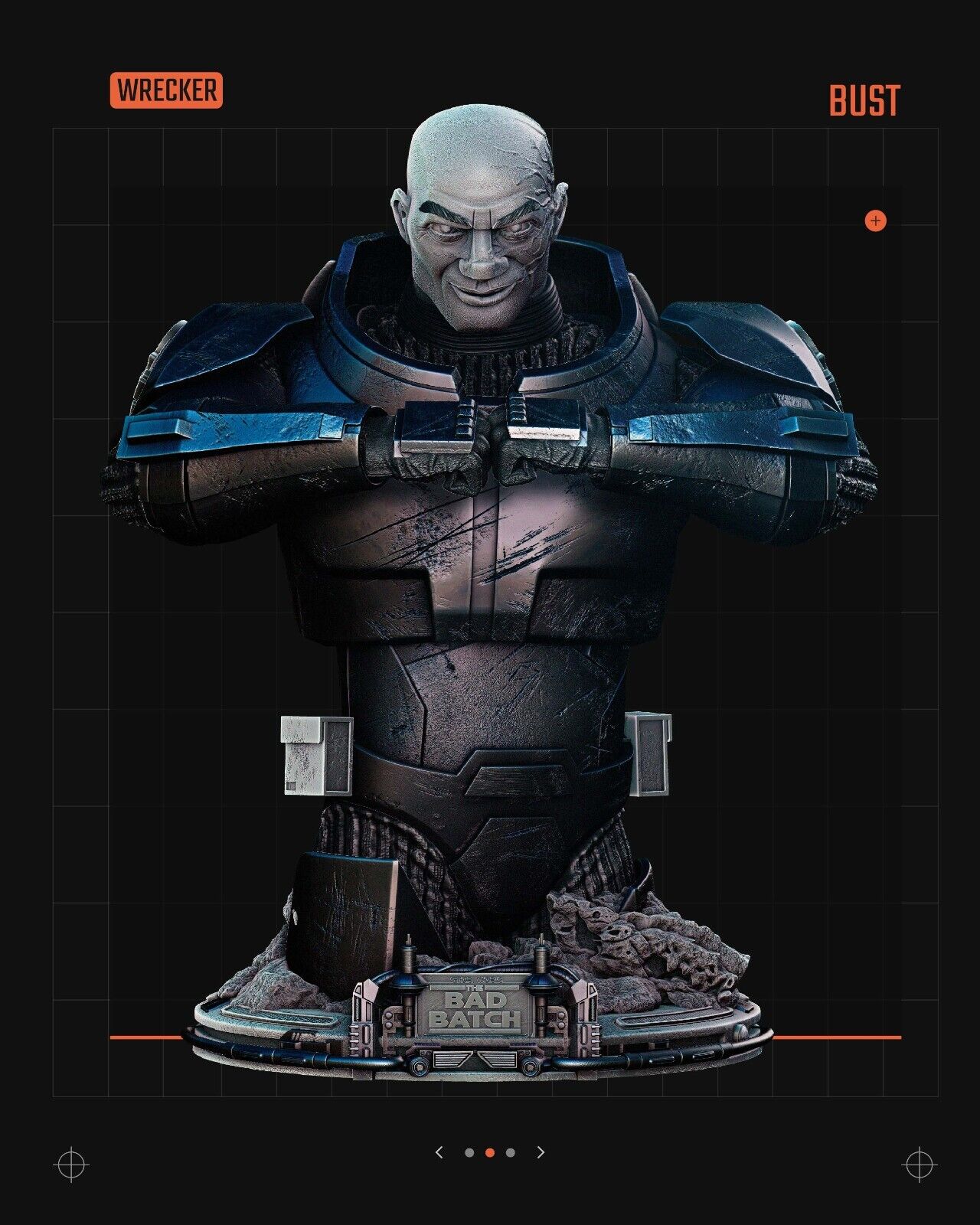 Bad Batch Wrecker Star Wars themed 3D Bust / Figure / Sculpture by SW3D