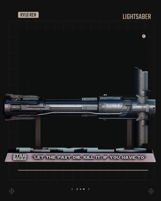 Kylo Ren Lightsaber Star Wars themed 3D Sculpture by SW3D