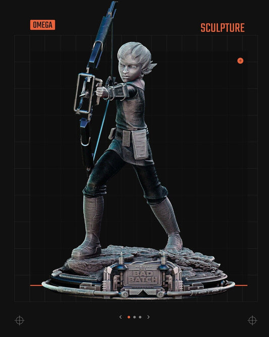 Bad Batch Omega Star Wars themed 3D Figure / Diorama / Sculpture by SW3D