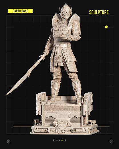 Darth Bane Sculpture Star Wars themed 3D Figure / Diorama by SW3D