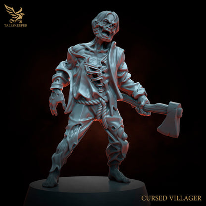 8 x Cursed Village Zombies D&D, Grimdark , OPR , Sci-Fi, Fantasy wargames TalesKeeper