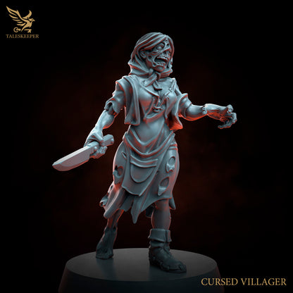 8 x Cursed Village Zombies D&D, Grimdark , OPR , Sci-Fi, Fantasy wargames TalesKeeper