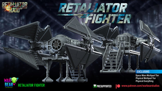 Tie Retaliator (Avenger) with optional landing platform Star Wars RPG Legion Shatterpoint compatible - War Bear