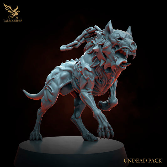 3 x Undead zombie / Hounds D&D, Grimdark , OPR , Sci-Fi, Fantasy compatible TalesKeeper