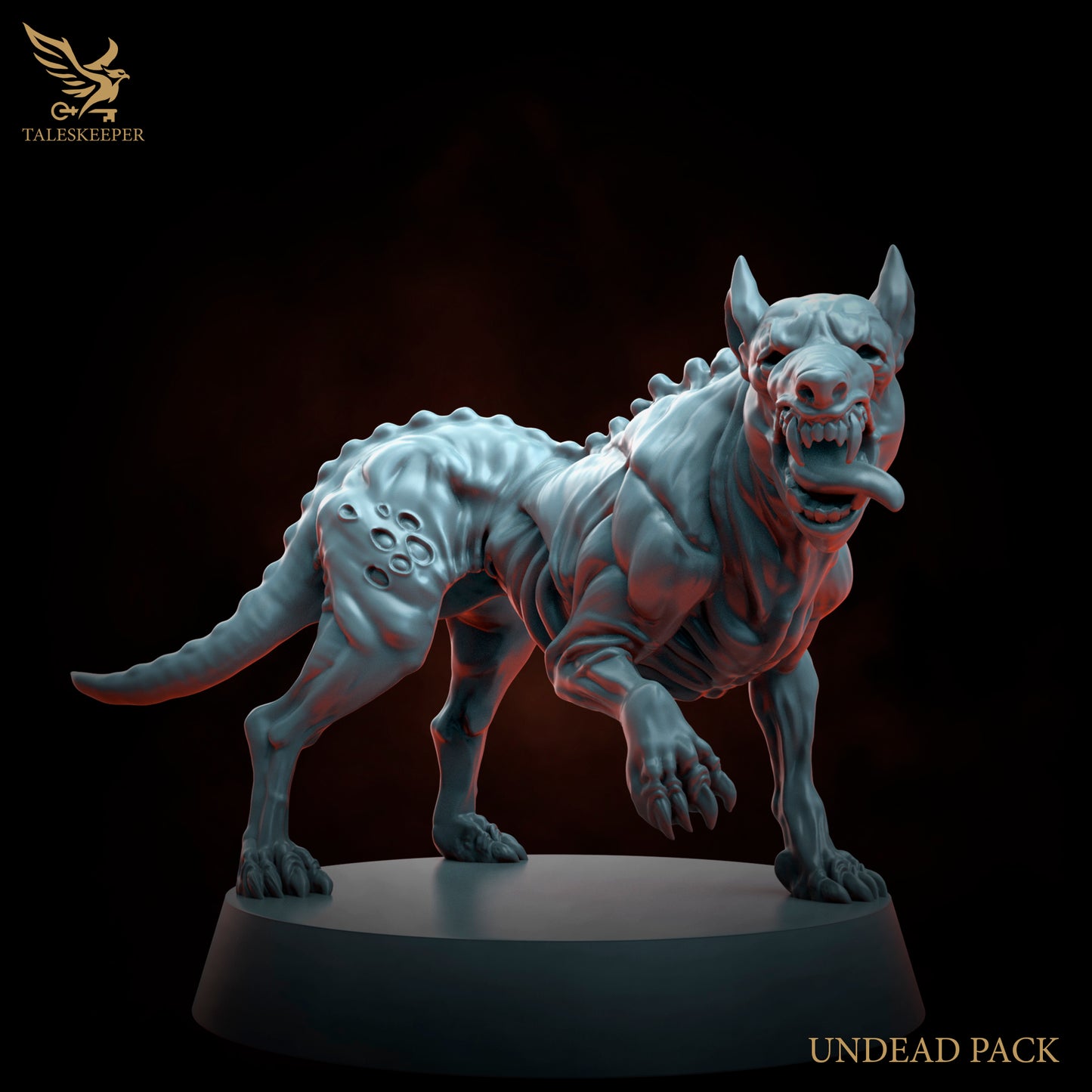 3 x Undead zombie / Hounds D&D, Grimdark , OPR , Sci-Fi, Fantasy compatible TalesKeeper