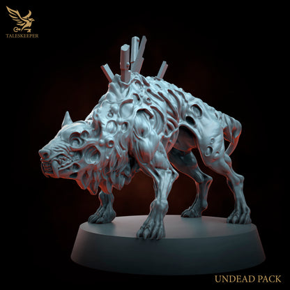 3 x Undead zombie / Hounds D&D, Grimdark , OPR , Sci-Fi, Fantasy compatible TalesKeeper