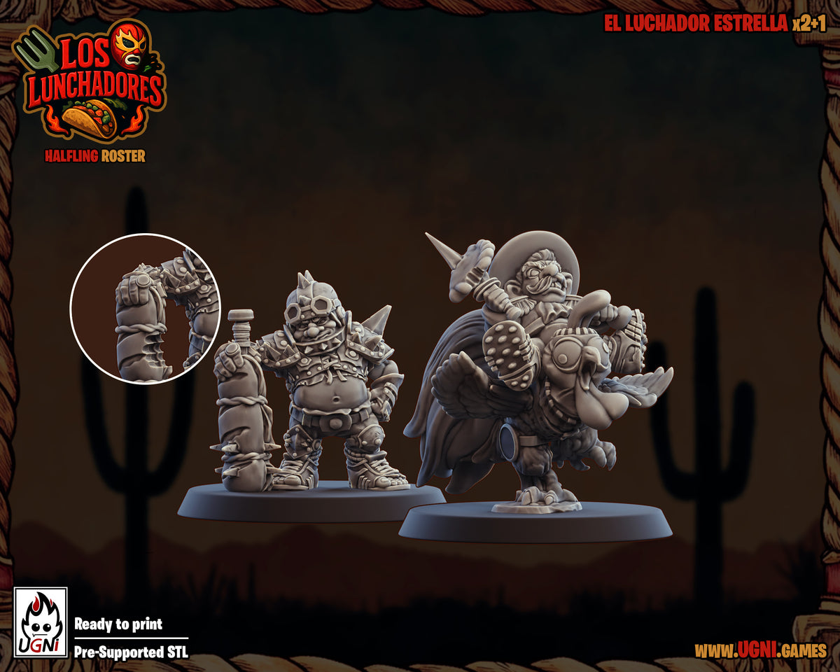 Halfling / Gnome 'Los Lunchadores' Fantasy Football Team  + Support staff + Star Players