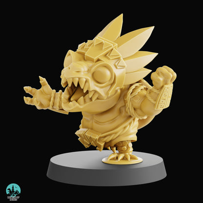 Lizardmen 'Reptile Punch' Cute Chibi proxy Fantasy Football Team - Realm Of Paths