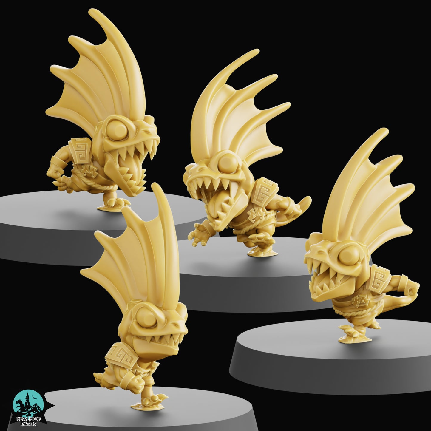 Lizardmen 'Reptile Punch' Cute Chibi proxy Fantasy Football Team - Realm Of Paths