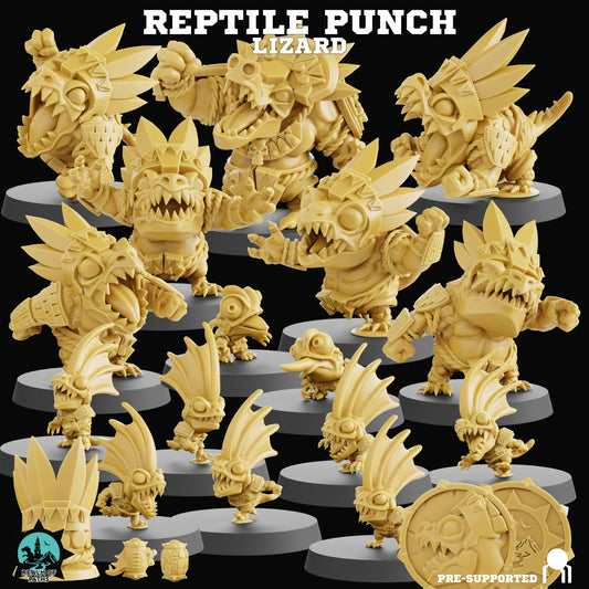Lizardmen 'Reptile Punch' Cute Chibi proxy Fantasy Football Team - ROP