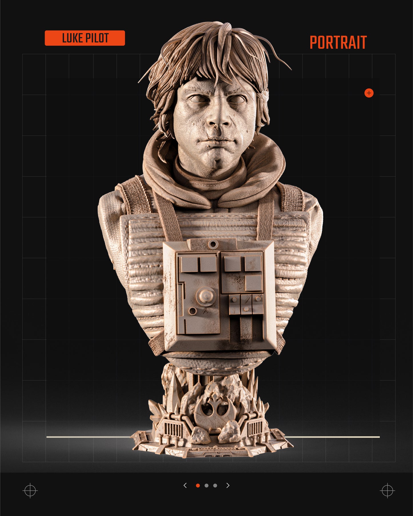 May 25 Release (Luke, Padme, Obi Wan on Boga) Star Wars themed 3D Bust / Figure / Sculpture by SW3D