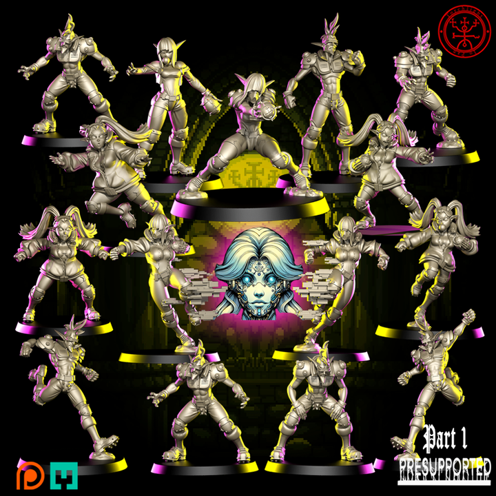 Elven Cyberpunk team themed Fantasy Football Team   THE ZONERUNNERS TLM