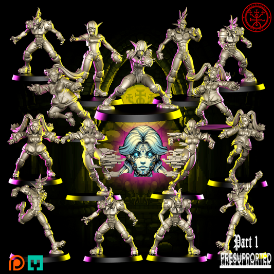Elven Cyberpunk team themed Fantasy Football Team   THE ZONERUNNERS TLM