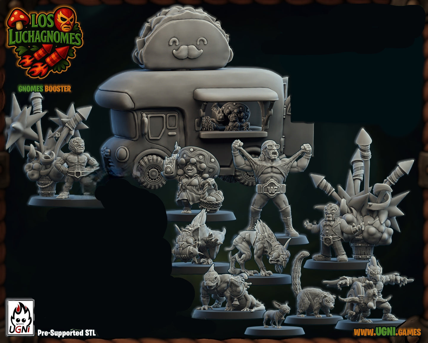 Halfling / Gnome 'Los Lunchadores' Fantasy Football Team  + Support staff + Star Players