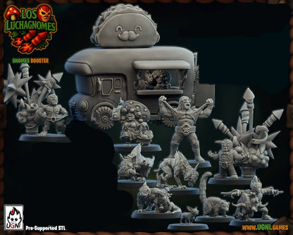 Halfling / Gnome 'Los Lunchadores' Fantasy Football Team  + Support staff + Star Players