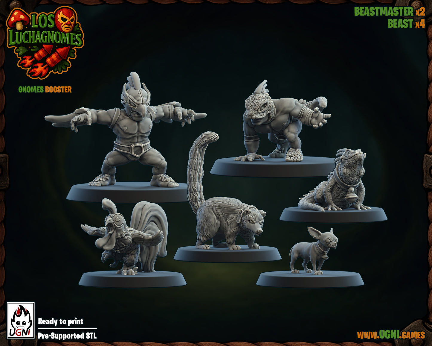 Halfling / Gnome 'Los Lunchadores' Fantasy Football Team  + Support staff + Star Players