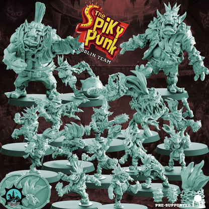 Goblin "THE SPIKY PUNKS" Cute Chibi proxy Fantasy Football Team - Realm Paths