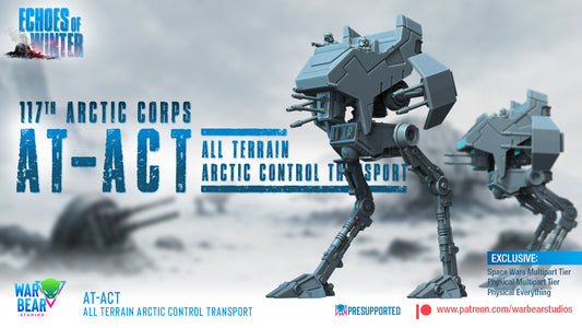 Warbear Artic Snow AT-ACT Walker  - Star Wars Legion / Shatterpoint compatible