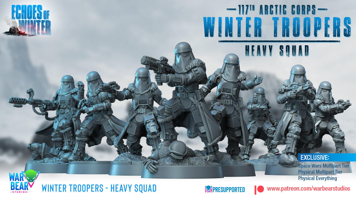 8 x Winter Snow Troopers Heavy squad Star Wars RPG Legion Shatterpoint War Bear