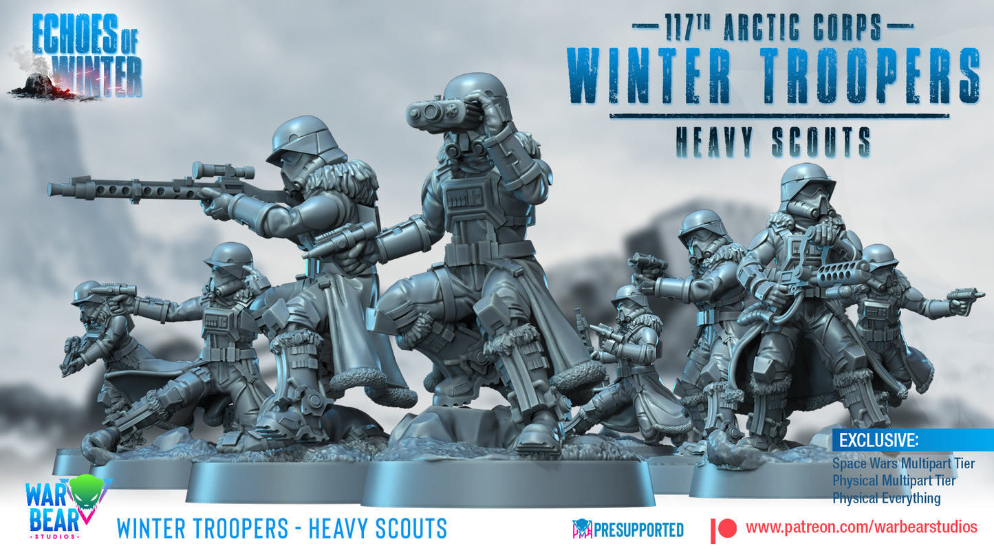 8 x Winter Snow Troopers Heavy Scouts Star Wars RPG Legion Shatterpoint War Bear