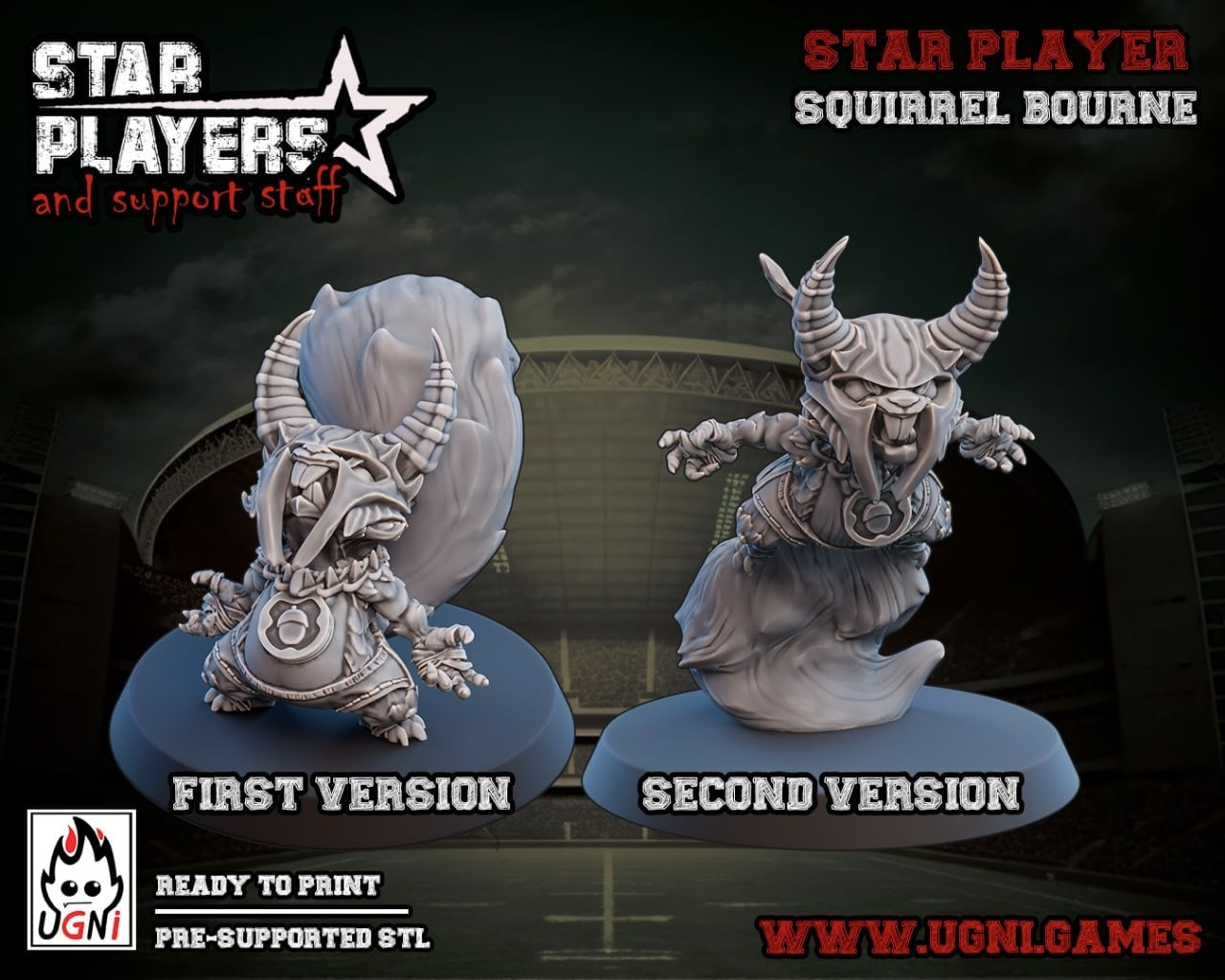 Squirrel Bourne Fantasy Football star player UGNI