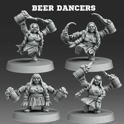 Dwarf support staff Fantasy Football Team ROP (cheerleaders, coach, apothecary)